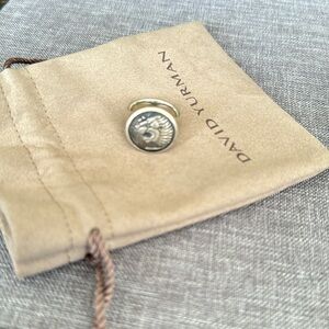 David Yurman Petrvs Lion Signet Pinky Ring | size 7 | 925 Sterling Silver